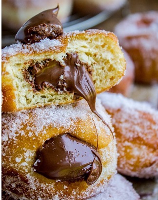 Homemade Nutella Filled Donut Muffins