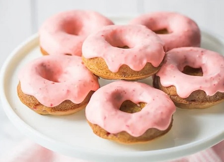 Easy Donuts with Simple Strawberry Glaze