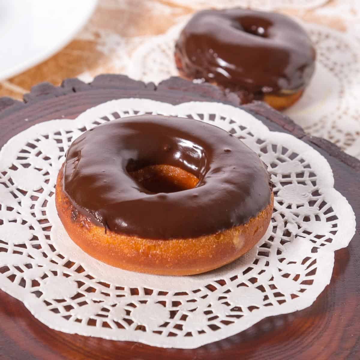 Glazed Donuts with Chocolate Glaze
