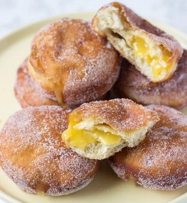 Jelly Donuts with Honey Lemon
