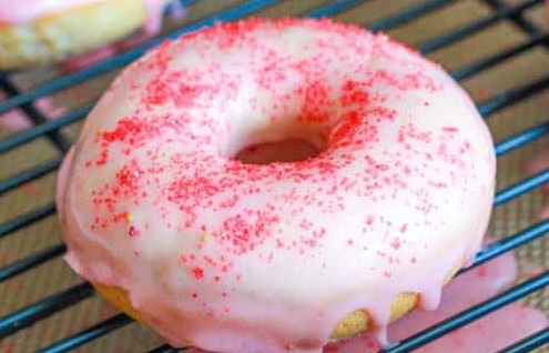Strawberry Frosted Mini Donut