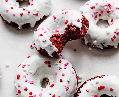 White Chocolate Red Velvet Mini Donut